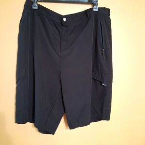 Black Cargo Shorts with Minimalist Design